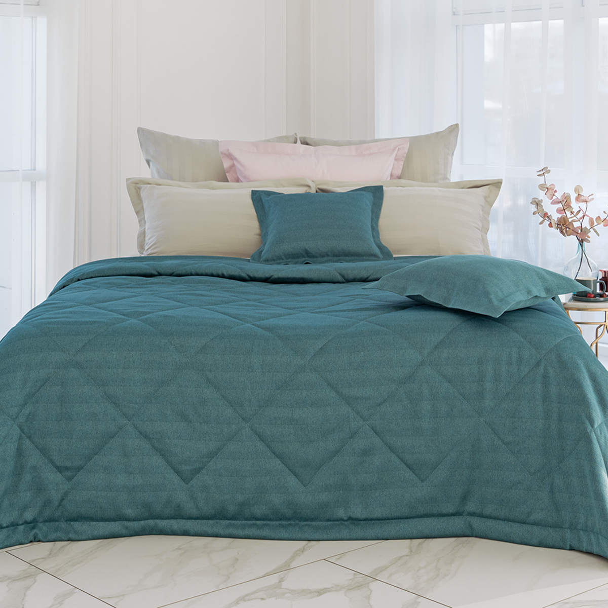 Покрывало | ПОКРЫВАЛО CAROLINE ИЗУМРУДНЫЙ