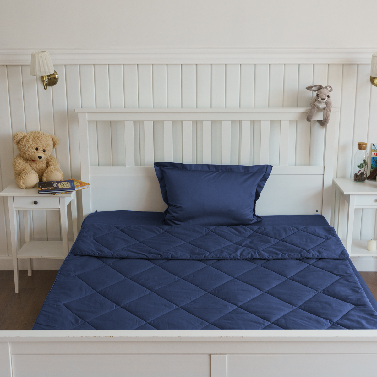 Постельное бельё Cатин | ПОСТЕЛЬНОЕ БЕЛЬЁ САТИН С ОДЕЯЛОМ МОРСКАЯ ГЛУБИНА