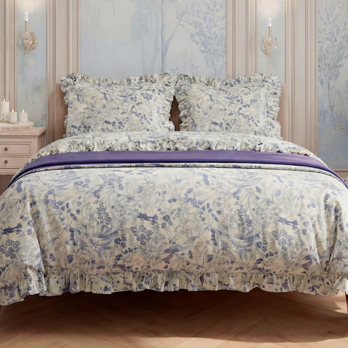 Постельное бельё Cатин | ПОСТЕЛЬНОЕ БЕЛЬЕ САТИН С РЮШАМИ « СИМЕОНА»