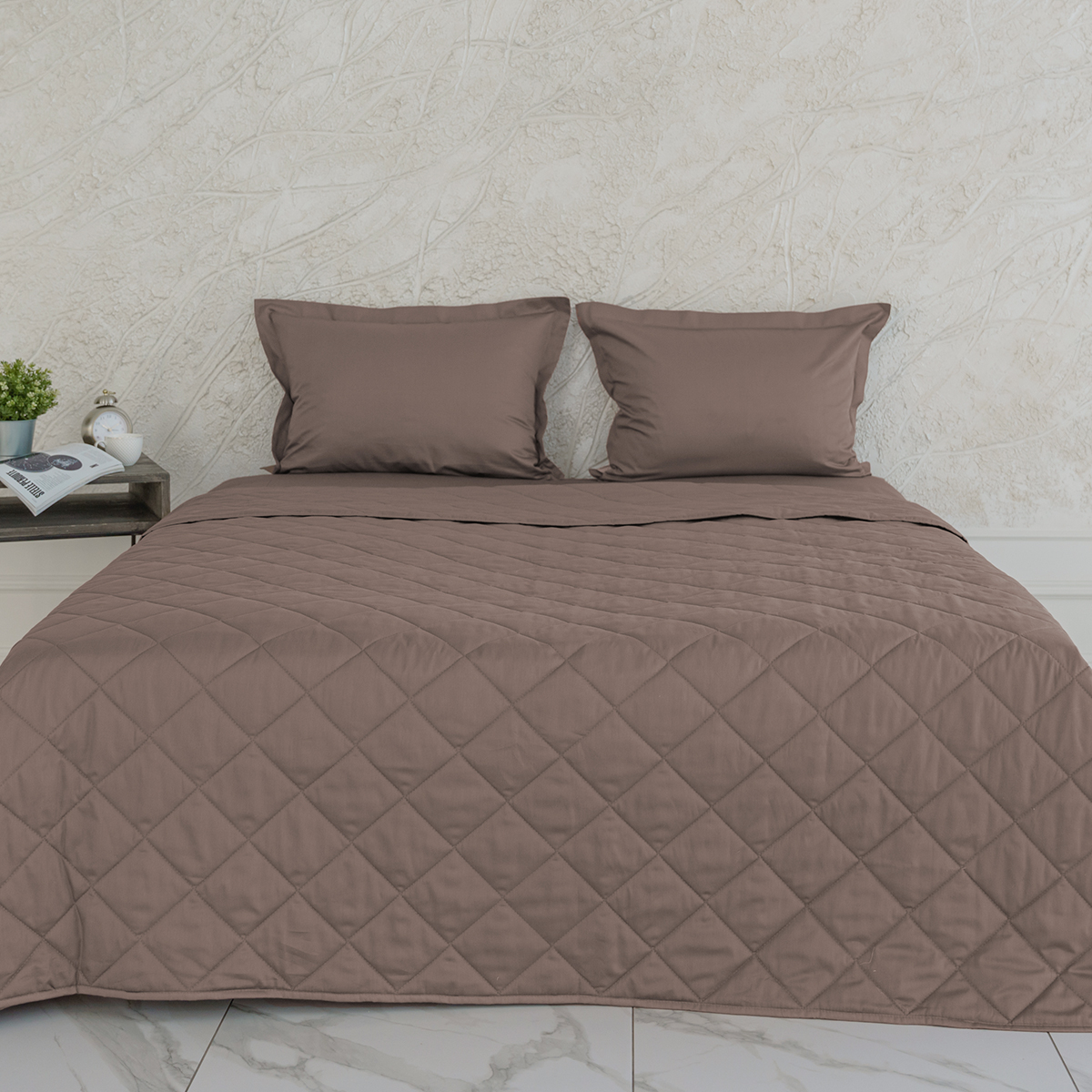 Постельное бельё Cатин | ПОСТЕЛЬНОЕ БЕЛЬЁ САТИН С ОДЕЯЛОМ ШОКОЛАД