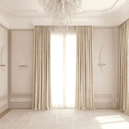 ШТОРЫ КОЛЛЕКЦИЯ БАРХАТ МОЛОЧНЫЙ